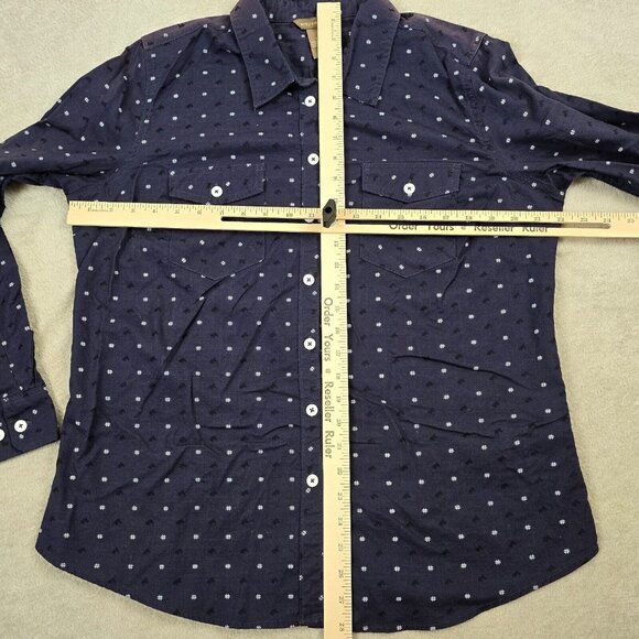 Bit and Bridle Shirt Womens Large Button Down Navy Blue Horse Equestrian Ranch - Picture 13 of 13